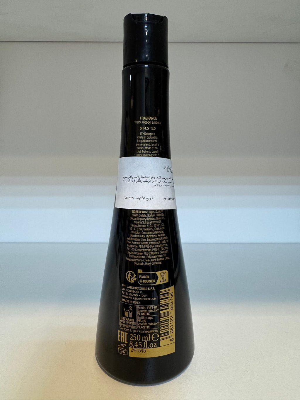 شامبو الكيراتين والأرغان الإيطالي الفاخر – حماية اللون ونعومة حريرية (250 مل)