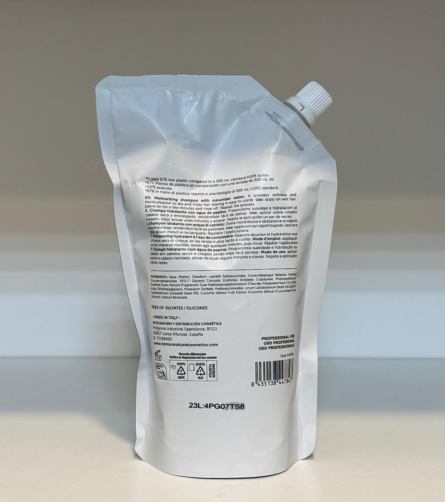 شامبو Moisturization من MiMare – ترطيب نباتي مكثف بمياه الخيار للشعر الجاف (480 مل)