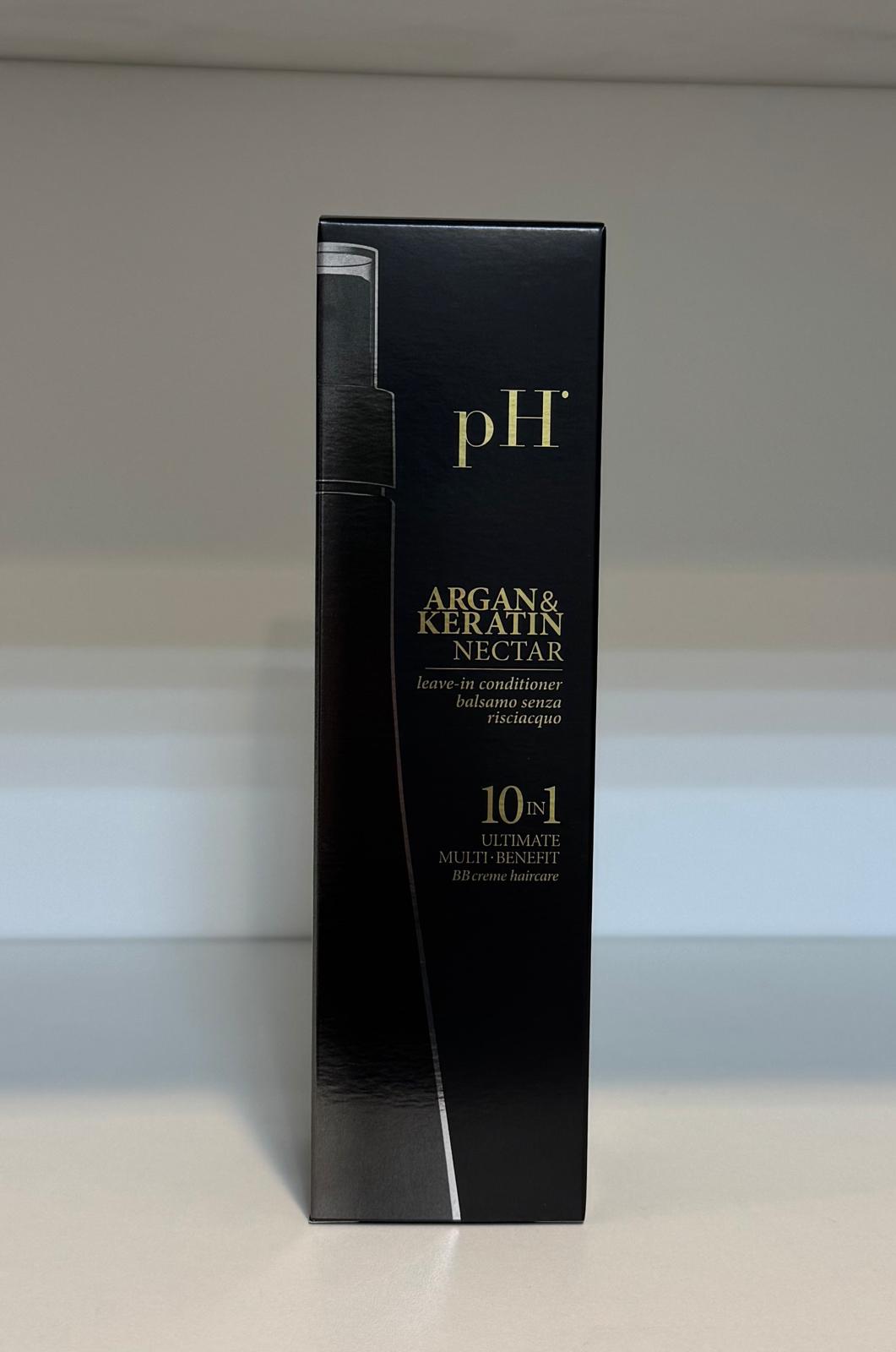 بخاخ "أرغان وكيراتين نكتار" 10 في 1 من pH – العناية الشاملة واللمعان الفائق (150 مل)